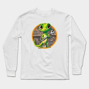 Gecko in a Garage Long Sleeve T-Shirt